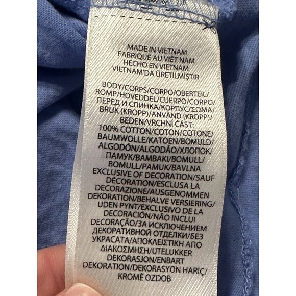 Polo Ralph Lauren Men's LARGE Classic Fit V-Neck T-Shirt BLUE short sleeve - Picture 4 of 4